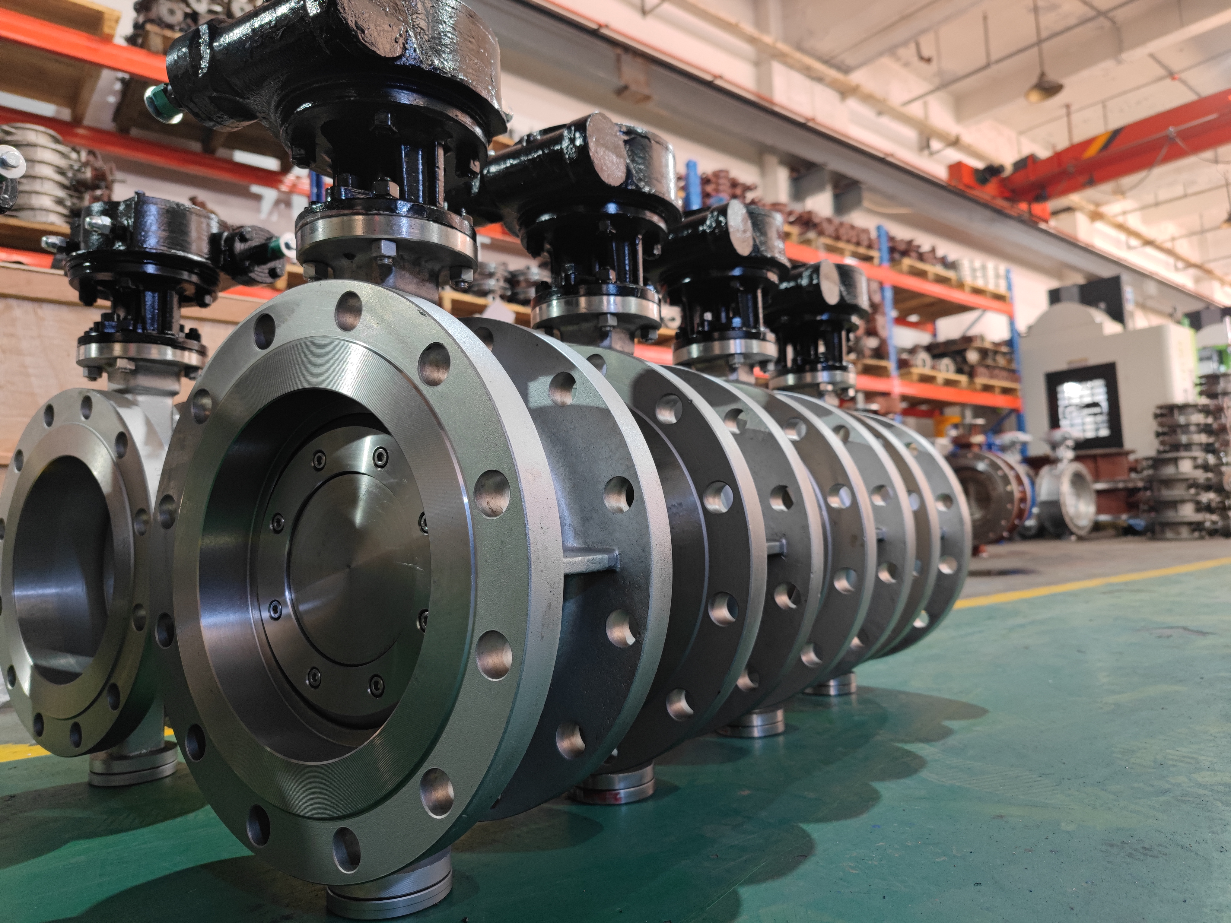 v&aacute;lvula borboleta com flange ss central tr&ecirc;s exc&ecirc;ntrica