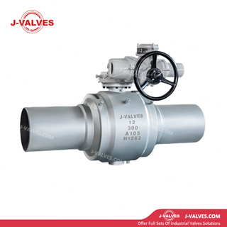 12' válvula de esfera munhão totalmente soldada elétrica 300LB A105