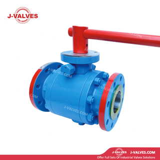 DN80 PN25 3PC munhão de aço forjado flangeou válvulas de esfera