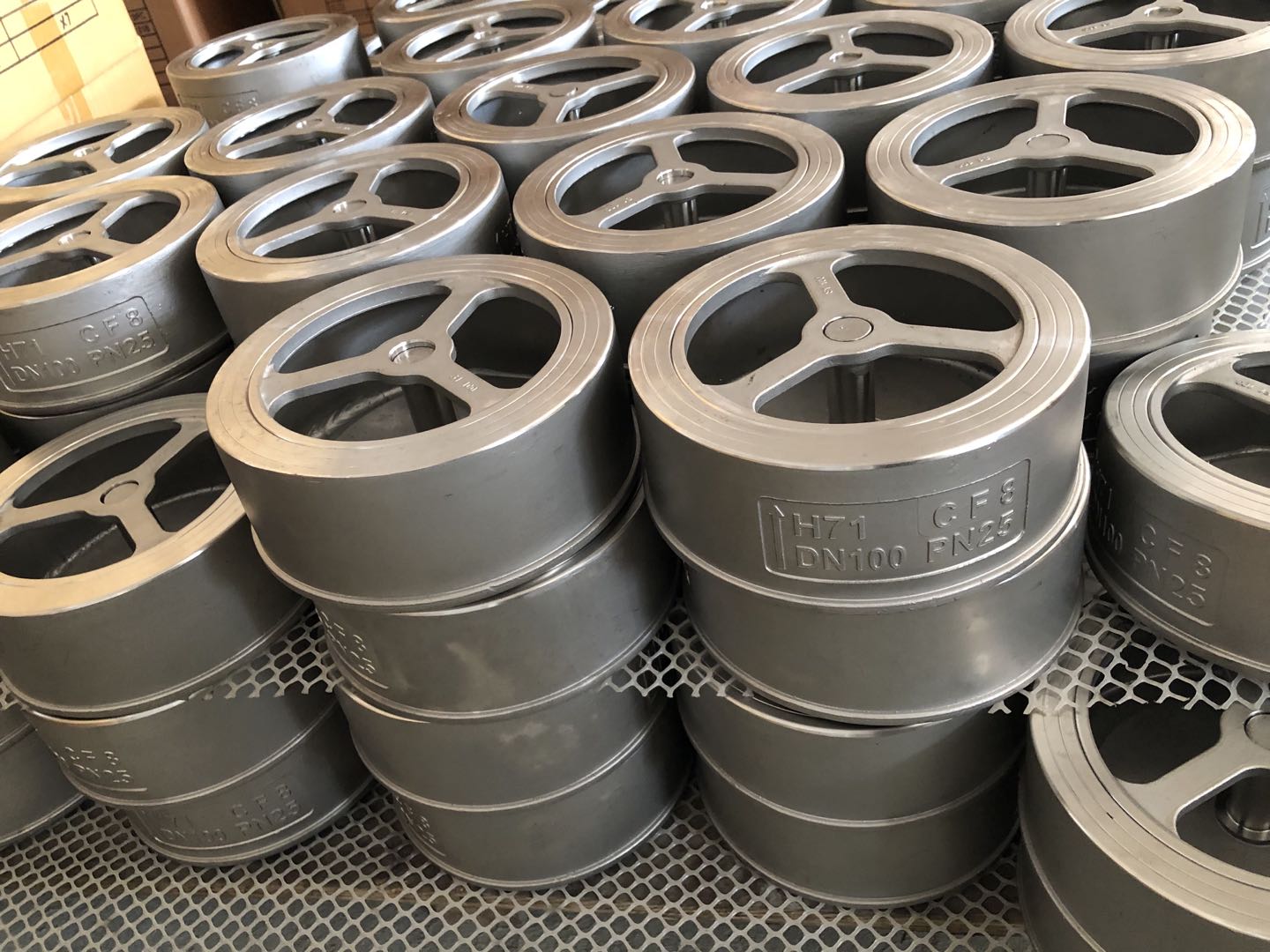 v&aacute;lvula de reten&ccedil;&atilde;o wafer de retorno por mola de a&ccedil;o inoxid&aacute;vel