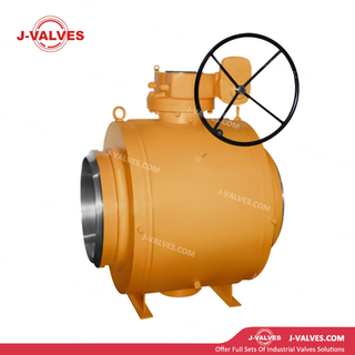 Válvula de esfera munhão totalmente soldada de aço forjado com caixa de engrenagens