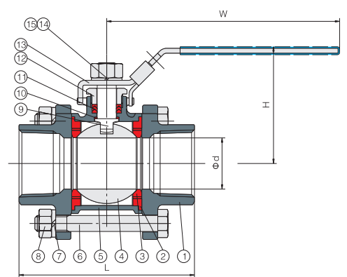 V&aacute;lvula de esfera de a&ccedil;o inoxid&aacute;vel de 3 unidades - v&aacute;lvula masoneilan