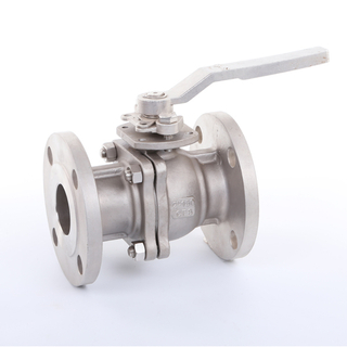Válvula de esfera flutuante flangeada 2PC de aço inoxidável ASME B16.34