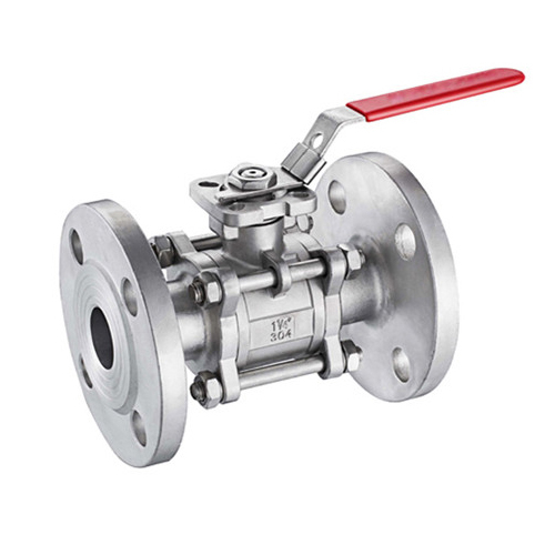 V&aacute;lvula de esfera com flange flutuante de a&ccedil;o inoxid&aacute;vel DIN 3PC