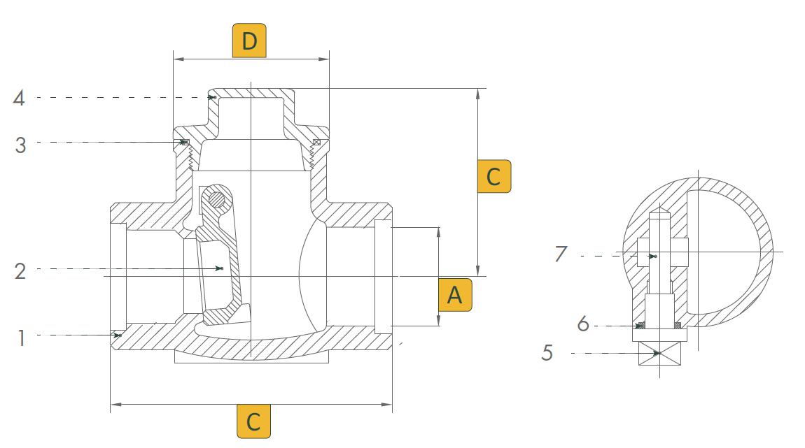 v&aacute;lvula de reten&ccedil;&atilde;o de rosca tipo balan&ccedil;o de a&ccedil;o inoxid&aacute;vel-v&aacute;lvula masoneilan