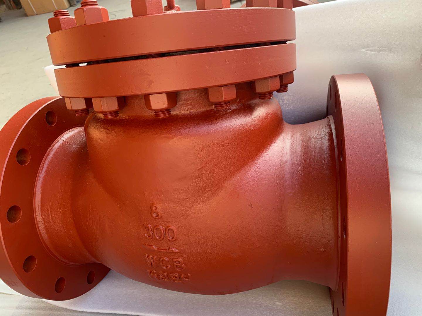 V&aacute;lvula de reten&ccedil;&atilde;o de flange tipo balan&ccedil;o WCB 600LB 