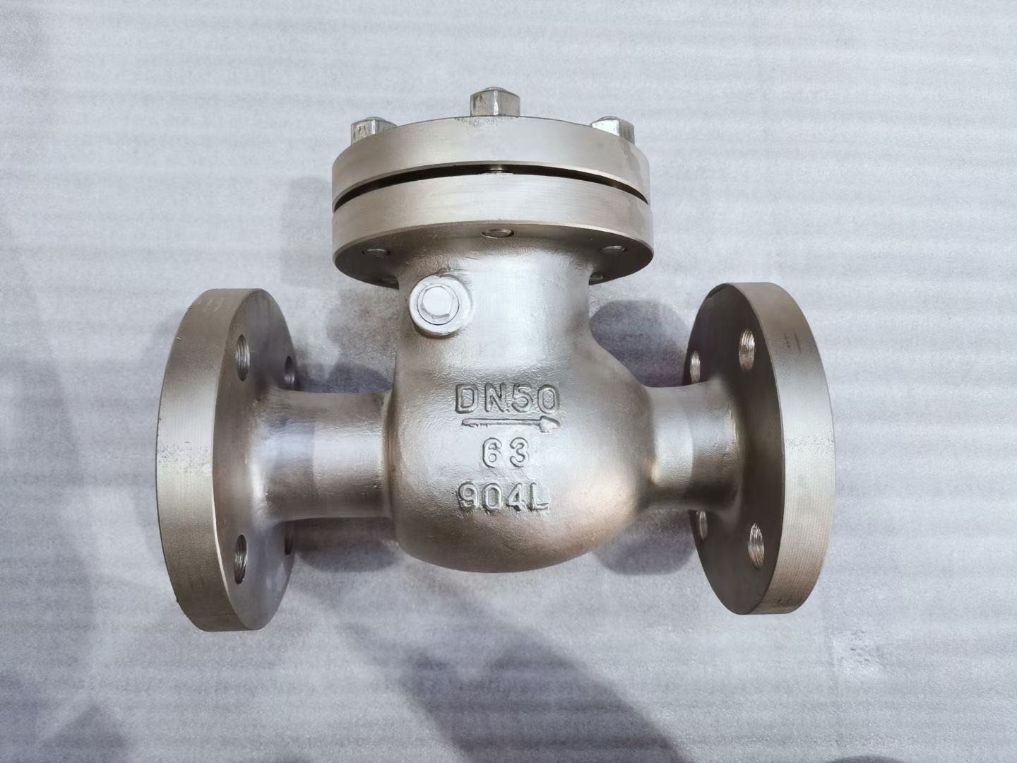 v&aacute;lvula de reten&ccedil;&atilde;o de flange de a&ccedil;o inoxid&aacute;vel 904L