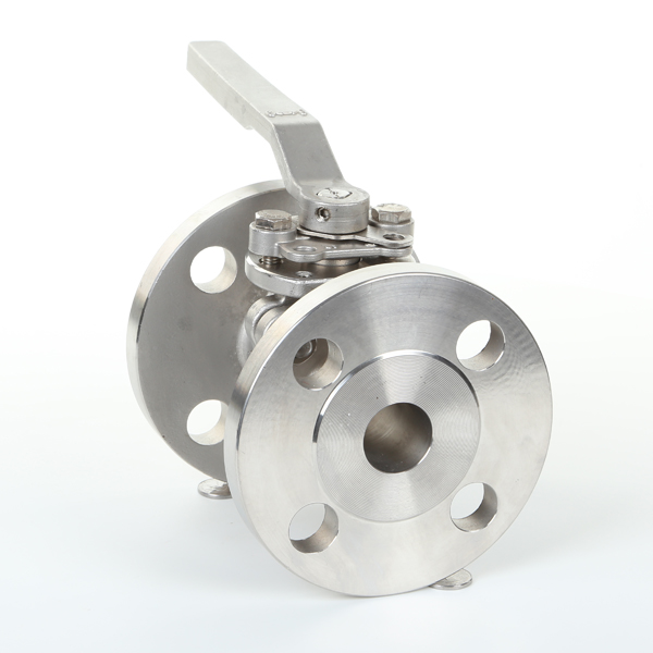 Válvula de esfera de aço inoxidável flutuante da flange JIS10K com almofada de montagem ISO5211